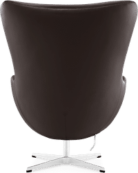 The Egg Chair Italian Leather/Without piping/Dark Brown image.
