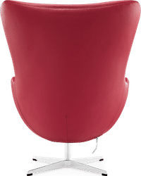 The Egg Chair Italian Leather/Without piping/Red image.