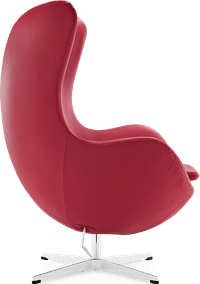 The Egg Chair Italian Leather/Without piping/Red image.