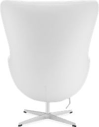 The Egg Chair Italian Leather/Without piping/White image.