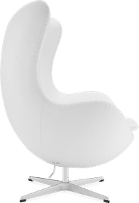 The Egg Chair Italian Leather/Without piping/White image.