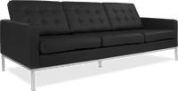 Knoll 3 Seater Sofa Italian Leather/Black image.