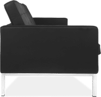 Knoll 3 Seater Sofa Italian Leather/Black image.