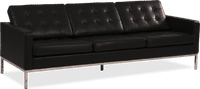 Knoll 3 Seater Sofa Premium Leather/Black  image.