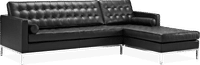 Knoll Corner Sofa Premium Leather/Black  image.