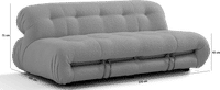 Soriana Style Sofa 2 Seat Creamy Boucle image.