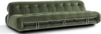 Soriana Style Sofa 3 Seat Bottle Green Velvet image.