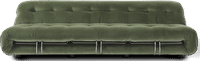 Soriana Style Sofa 3 Seat Bottle Green Velvet image.