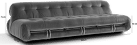 Soriana Style Sofa 3 Seat Bottle Green Velvet image.