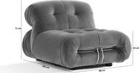 Soriana Style Lounge Chair Bottle Green Velvet image.