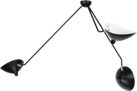 Spider Ceiling Lamp 3 Still Arms Black image.