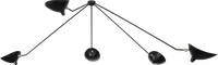 Spider Ceiling Lamp 5 Still Arms Black image.