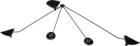 Spider Ceiling Lamp 5 Still Arms Black image.