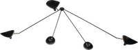 Spider Ceiling Lamp 5 Still Arms Black image.