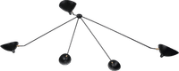 Spider Ceiling Lamp 5 Still Arms Black image.