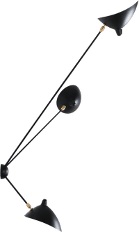 Spider Wall Lamp 3 Arms Black image.