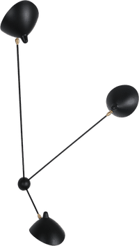 Spider Wall Lamp 3 Arms Black image.