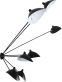 Spider Wall Lamp 7 Arms Black image.