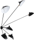 Spider Wall Lamp 7 Arms Black image.