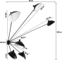 Spider Wall Lamp 7 Arms Black image.