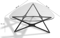 Star Triangular Coffee Table   Walnut image.