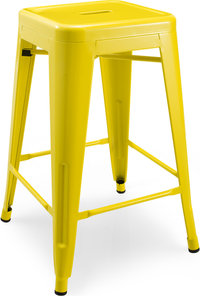 Tolix Bar Stool Yellow image.