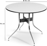 Swag Leg Dining Table White image.