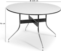 Swag Leg Round Dining Table  White image.