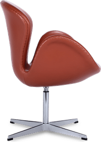 The Swan Chair  Premium Leather/Without piping/Caramel Aniline image.