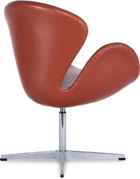The Swan Chair  Premium Leather/Without piping/Caramel Aniline image.