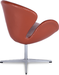The Swan Chair  Premium Leather/Without piping/Caramel Aniline image.
