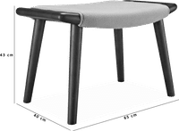 Teddy Bear Stool Wool/Black image.