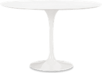 Tulip Round Dining Table Fibreglass/White image.