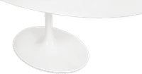 Tulip Style Oval Dining Table Fibreglass/White image.