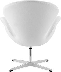 The Swan Chair  Wool/Without piping/White image.