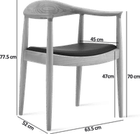 The Chair - PP501 Black/Walnut image.