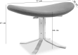 The Corona Stool Wool/Light Pebble Grey image.