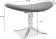 The Corona Stool Italian Leather/Black image.