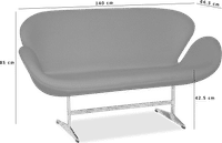 The Swan Sofa Wool/Charcoal Grey image.