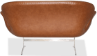 The Swan Sofa Premium Leather/Dark Tan image.