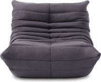 Comfort Style Lounge Sofa Charcoal Grey Alcantara/Alcantara image.