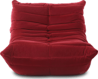 Comfort Style Lounge Sofa Dark Red Velvet/Velvet image.