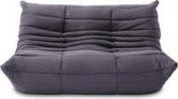Comfort Style 2-Seater Sofa Charcoal Grey Alcantara/Alcantara image.