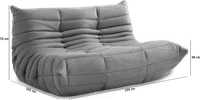 Comfort Style 2-Seater Sofa Charcoal Grey Alcantara/Alcantara image.