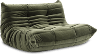 Comfort Style 2-Seater Sofa Bottle Green Velvet/Velvet image.