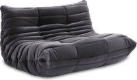Comfort Style 2-Seater Sofa Dark Grey Velvet/Velvet image.