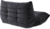 Comfort Style 2-Seater Sofa Dark Grey Velvet/Velvet image.