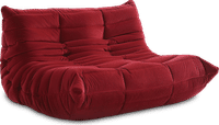 Comfort Style 2-Seater Sofa Dark Red Velvet/Velvet image.