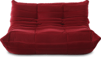 Comfort Style 2-Seater Sofa Dark Red Velvet/Velvet image.
