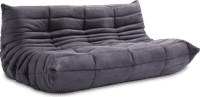 Comfort Style 3-Seater Sofa Charcoal Grey Alcantara/Alcantara image.